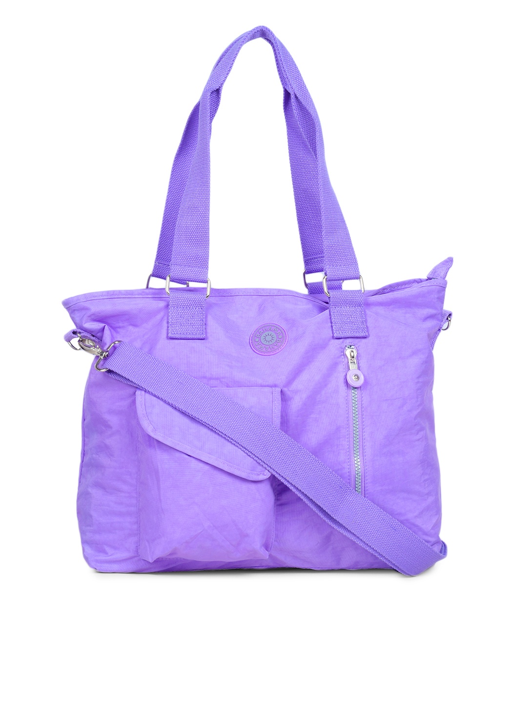 

BAHAMA Crinkle Range Purple Solid Handheld Bag