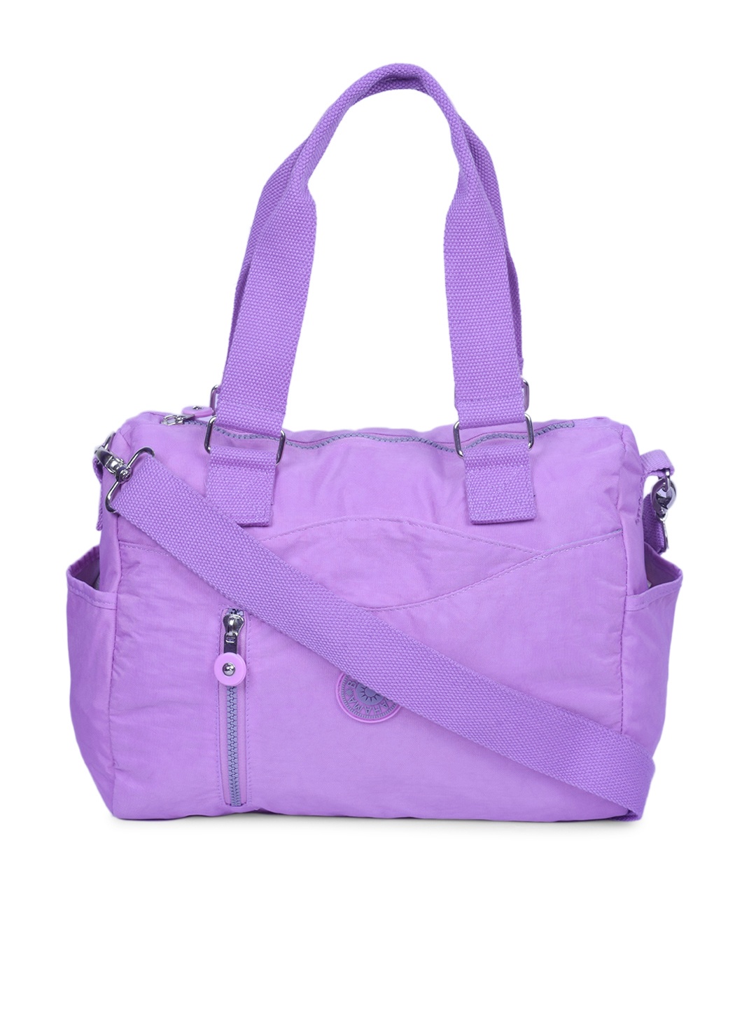 

BAHAMA Crinkle Range Purple Solid Handheld Bag