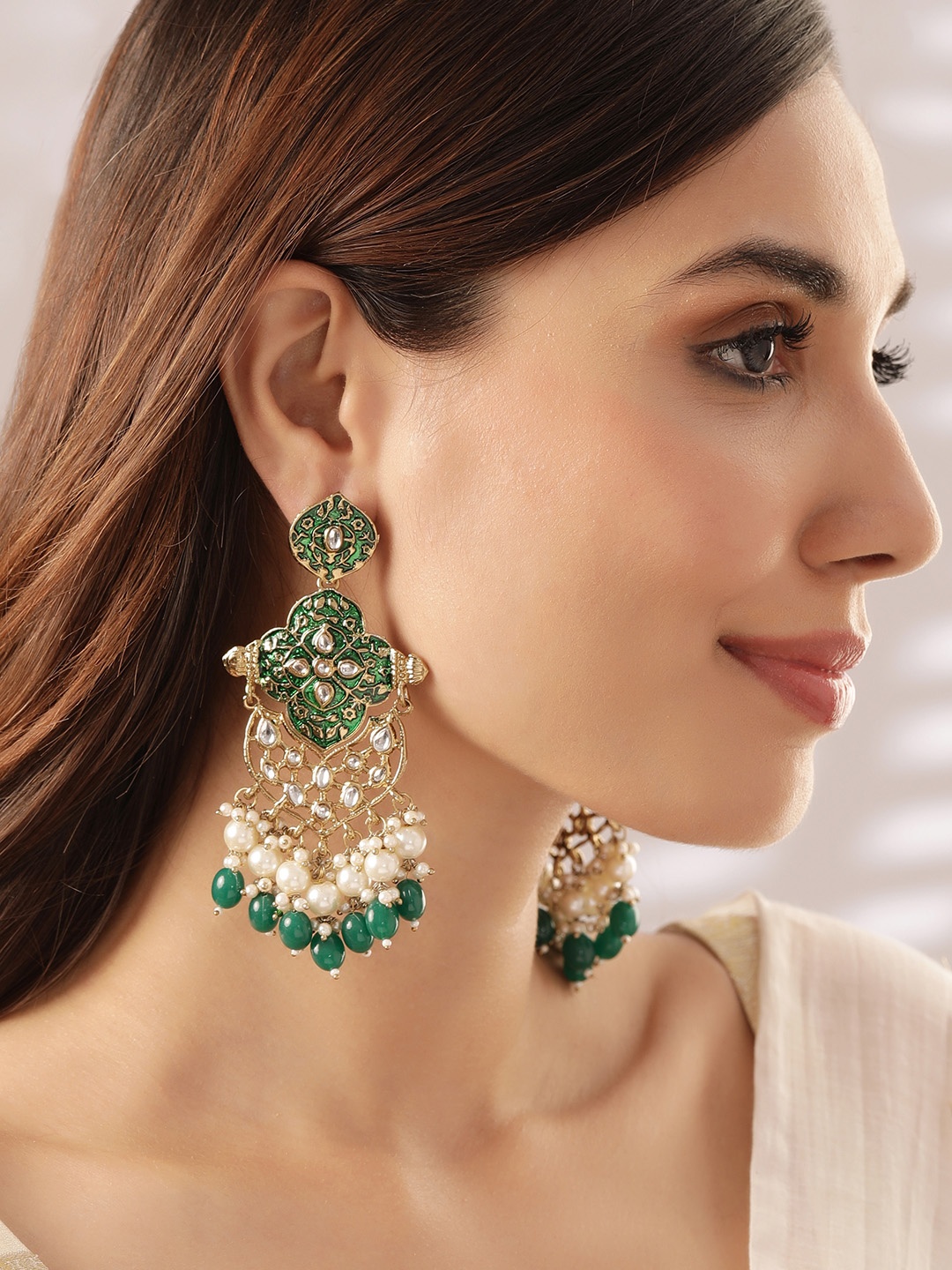 

Rubans Gold-Plated & Handcrafted Classic Drop Earrings
