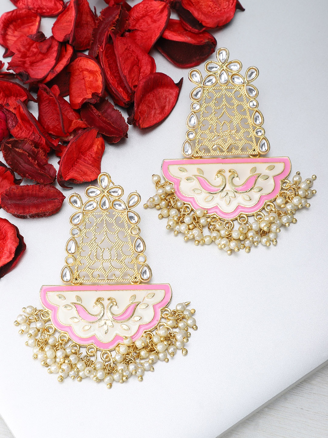 

Rubans Gold-Plated & Handcrafted Classic Drop Earrings