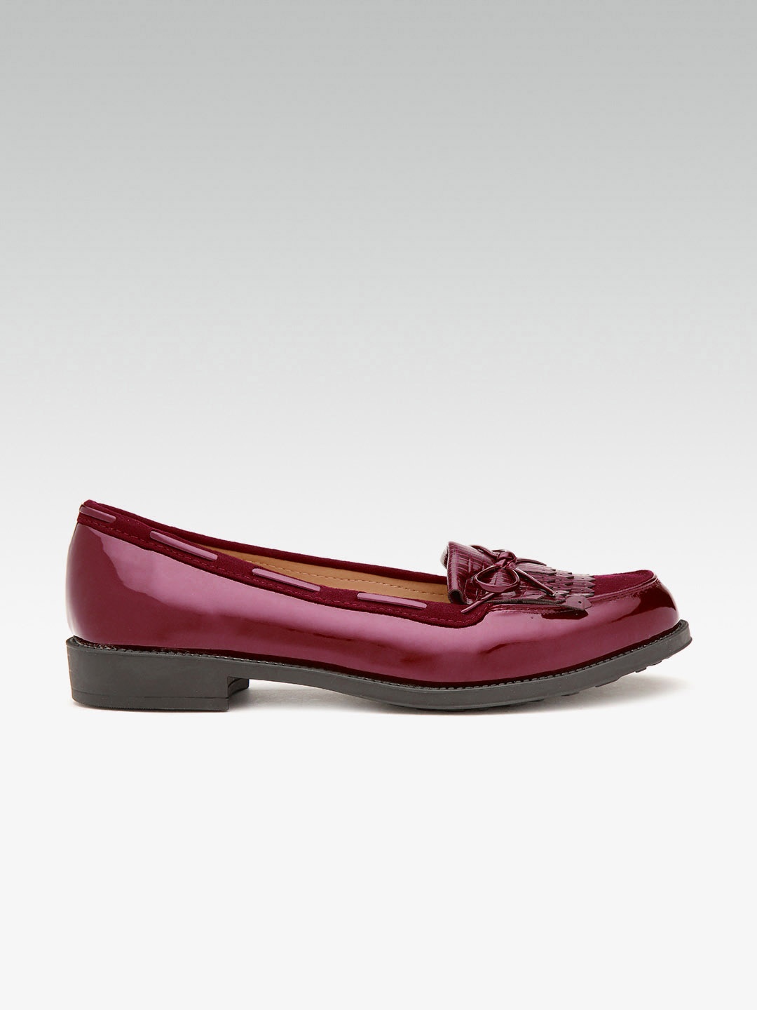 

DOROTHY PERKINS Women Burgundy Wide Fit Loafers