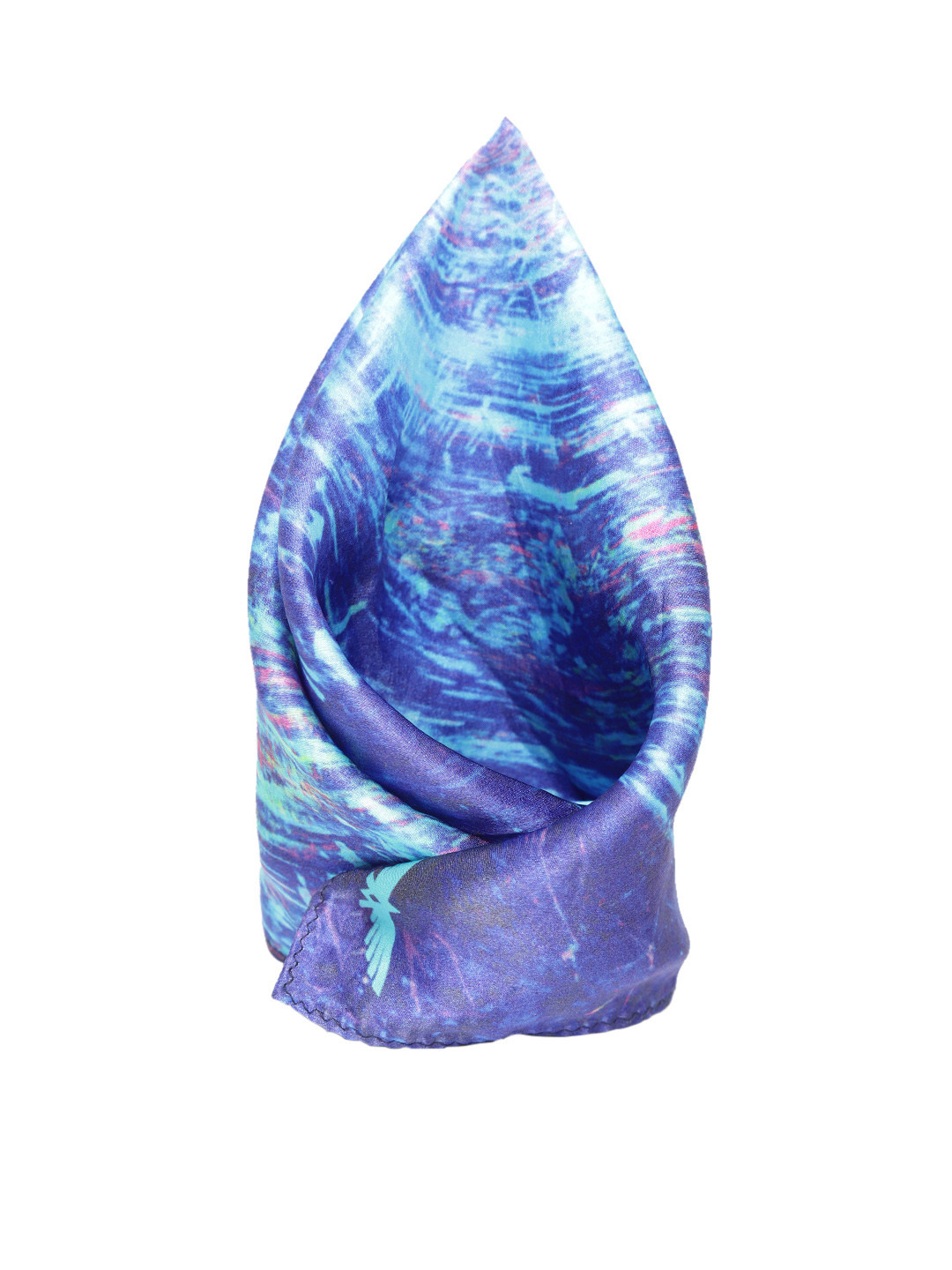 

Park Avenue Blue & Sea Green Silk Printed Pocket Square