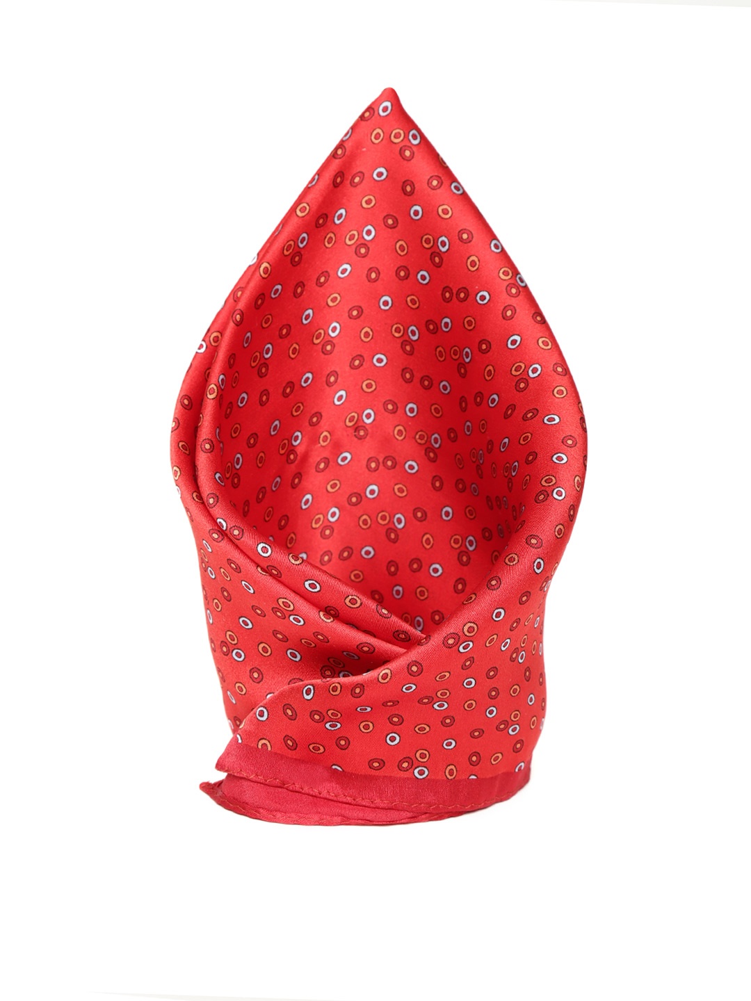 

Park Avenue Men Red Silk Printed Pocket Square