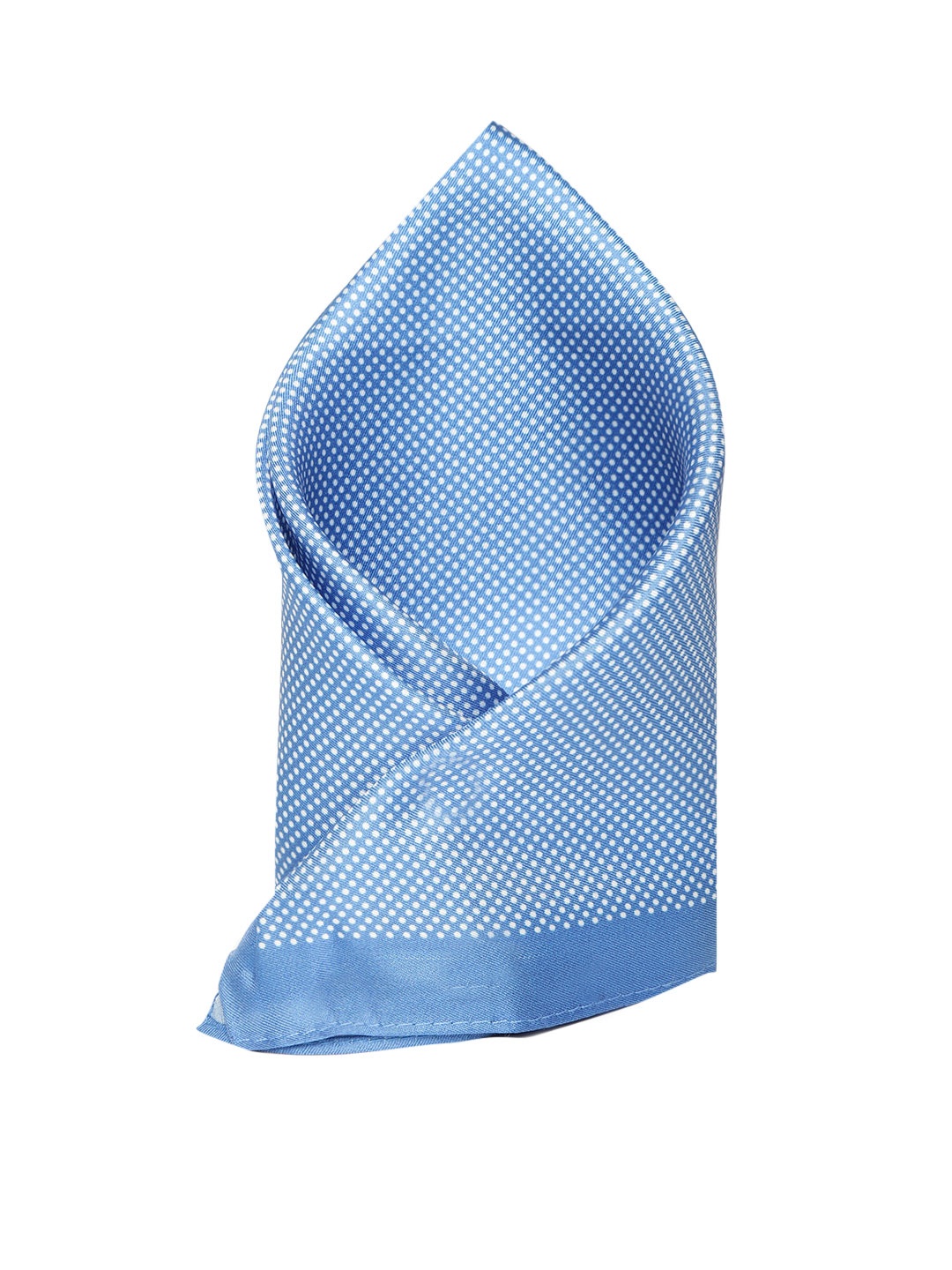 

Park Avenue Men Blue & White Silk Dot Print Pocket Square