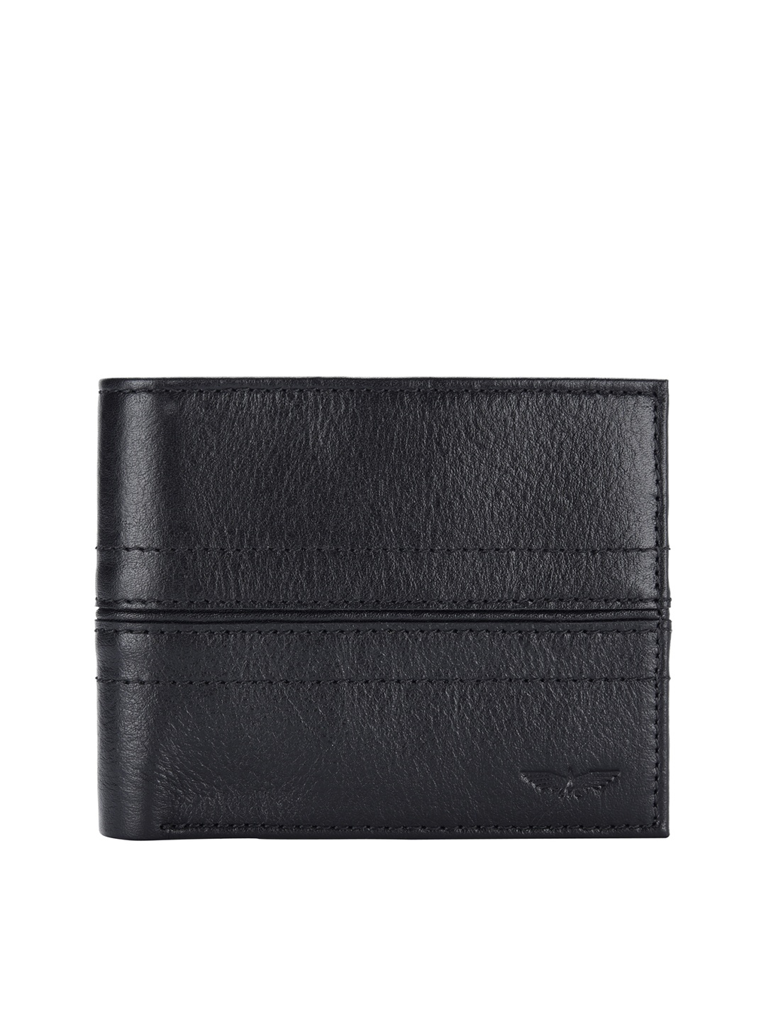 

Park Avenue Men Black Solid Leather Two Fold Wallet