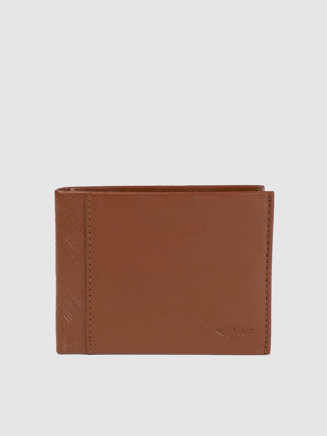 

Park Avenue Men Brown Leather Solid Two Fold Wallet