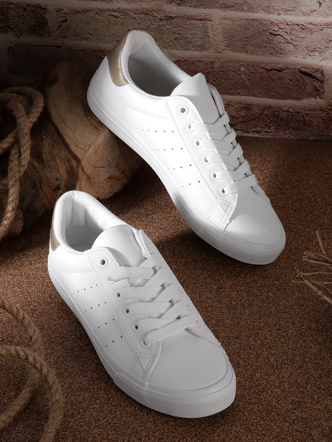 

The Roadster Lifestyle Co Women White Sneakers