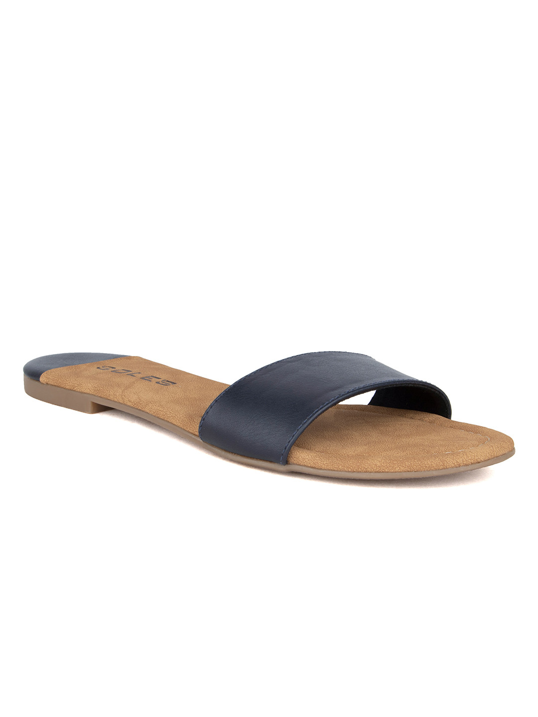 

SOLES Women Blue Solid Open Toe Flats
