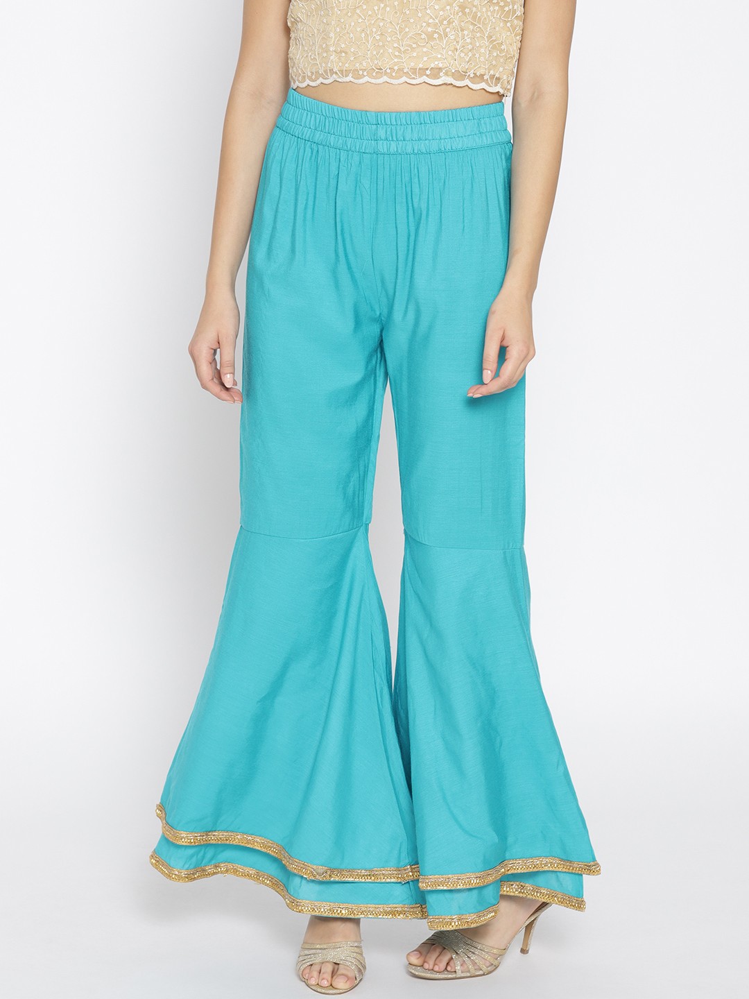 

Moda Rapido Women Blue Solid Sharara