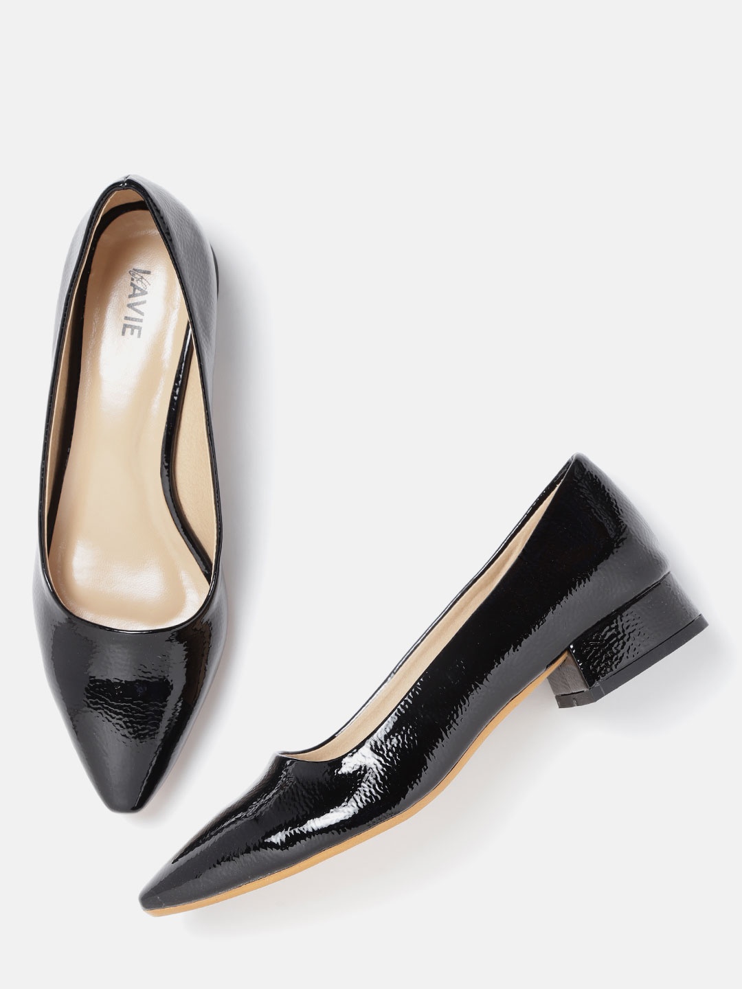 

Lavie Women Black Solid Pumps