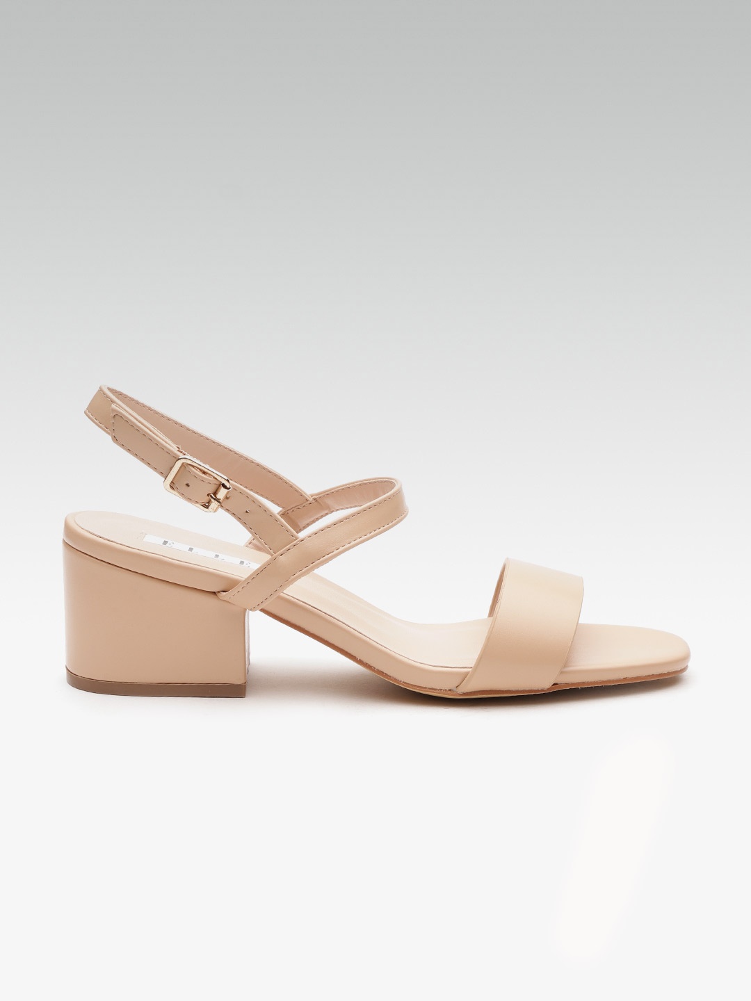 

ELLE Women Beige Solid Block Heels