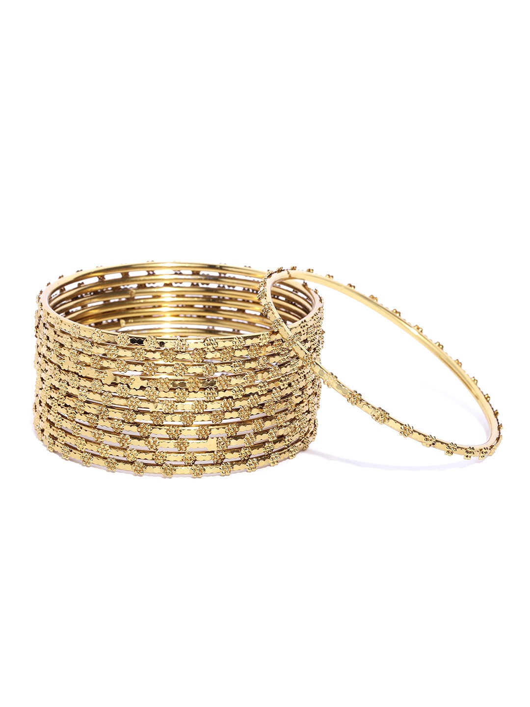 

Priyaasi Set of 12 Gold-Plated Handcrafted Bangles