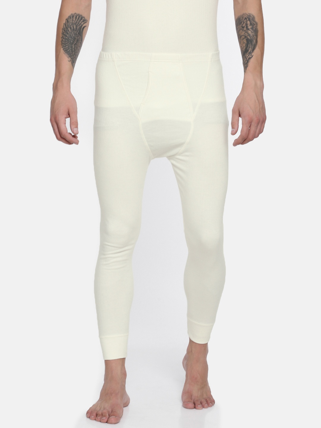 

Van Heusen Men White Solid Antibacterial Snug Fit Thermal Bottom