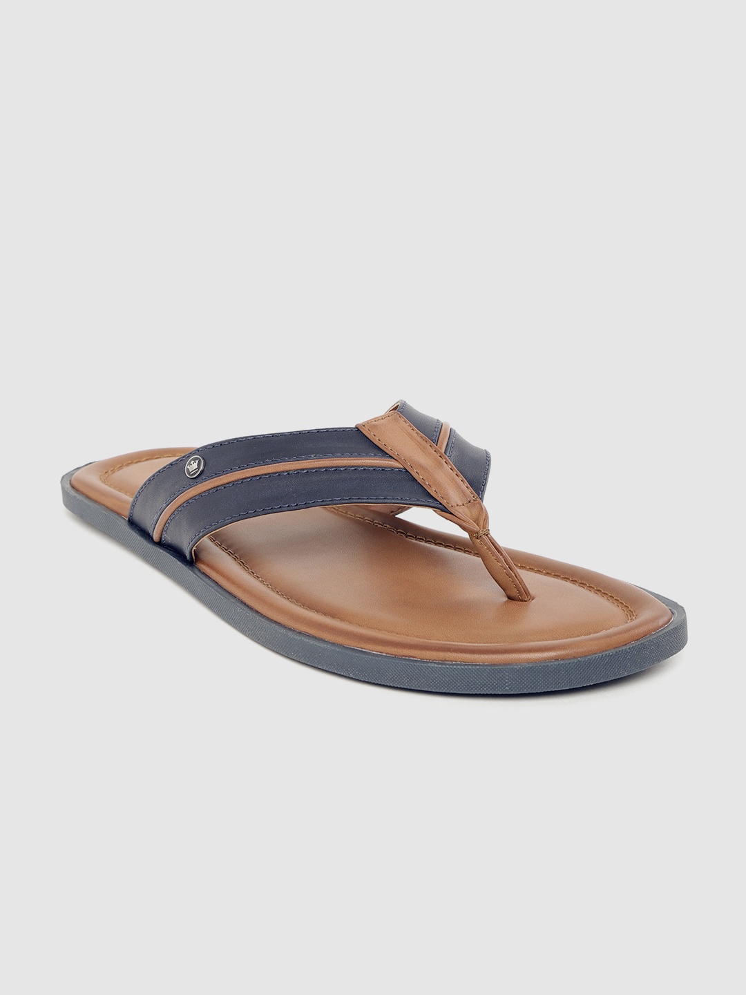 

Louis Philippe Men Navy Blue Solid Comfort Sandals