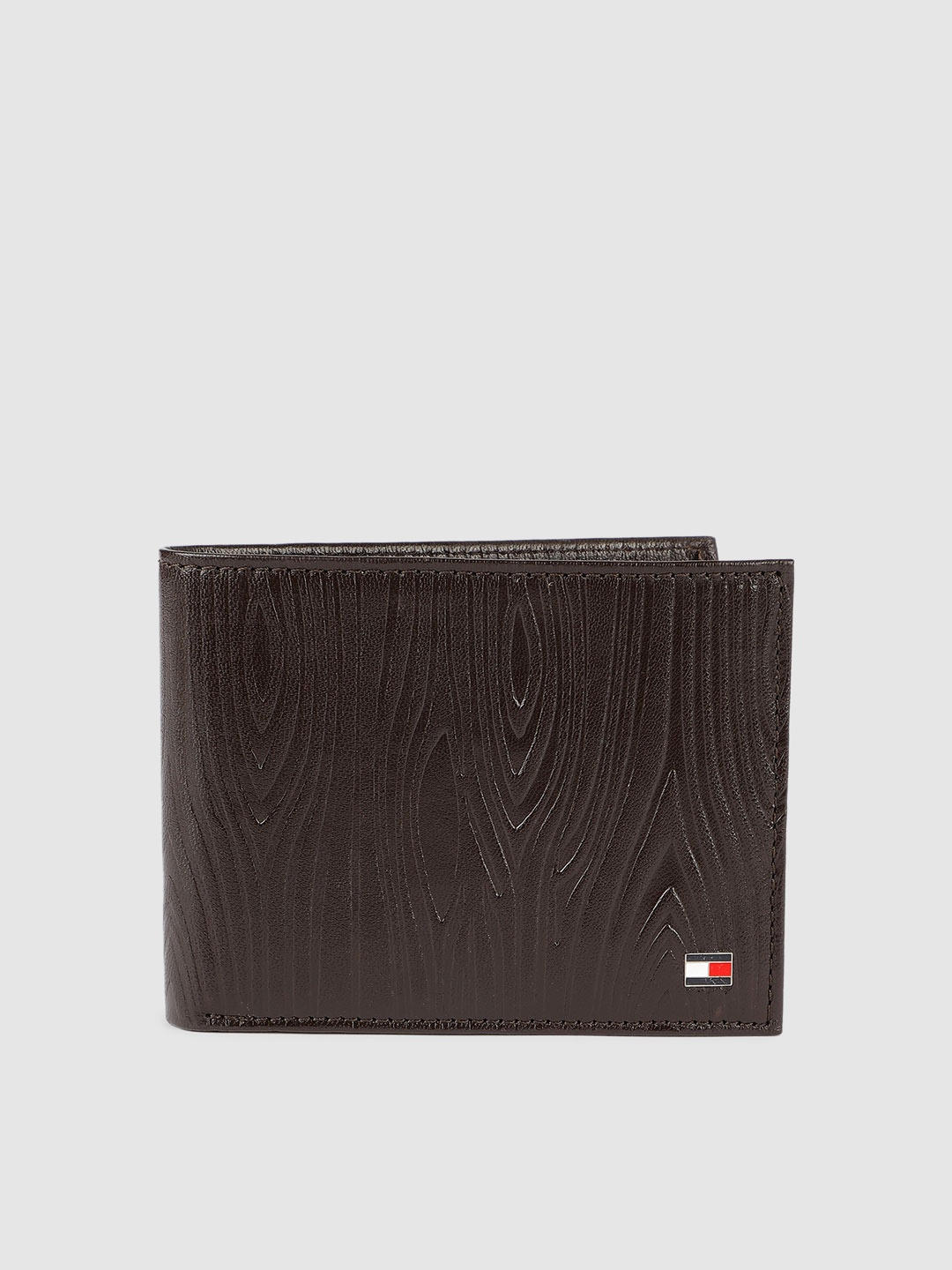 

Tommy Hilfiger Men Brown Textured Two Fold Wallet