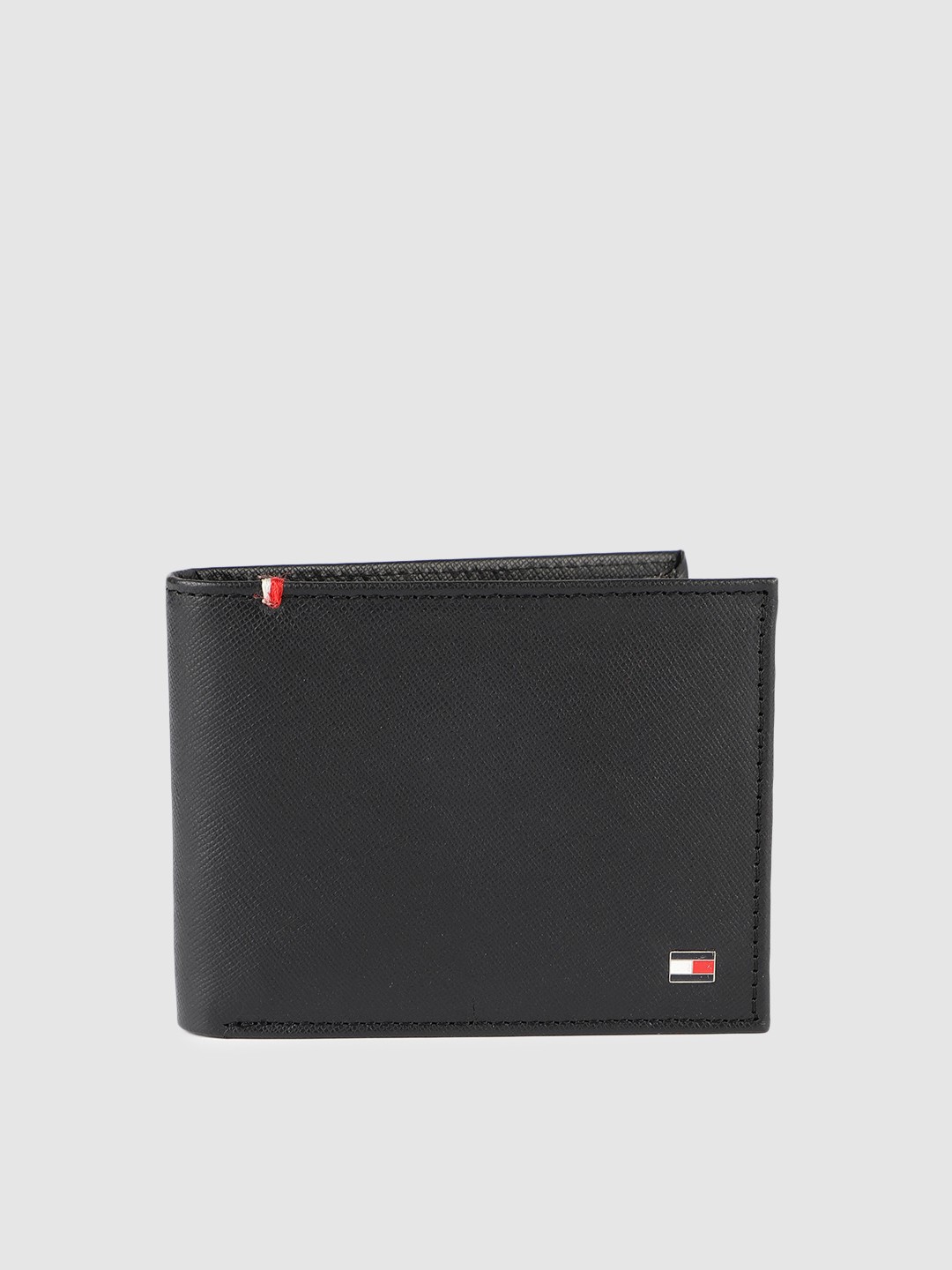 

Tommy Hilfiger Men Black Solid Two Fold Wallet