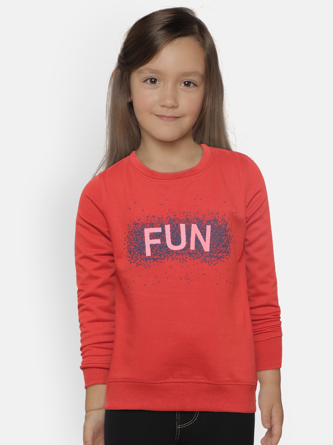 

Sweet Dreams Girls Red Printed Sweatshirt