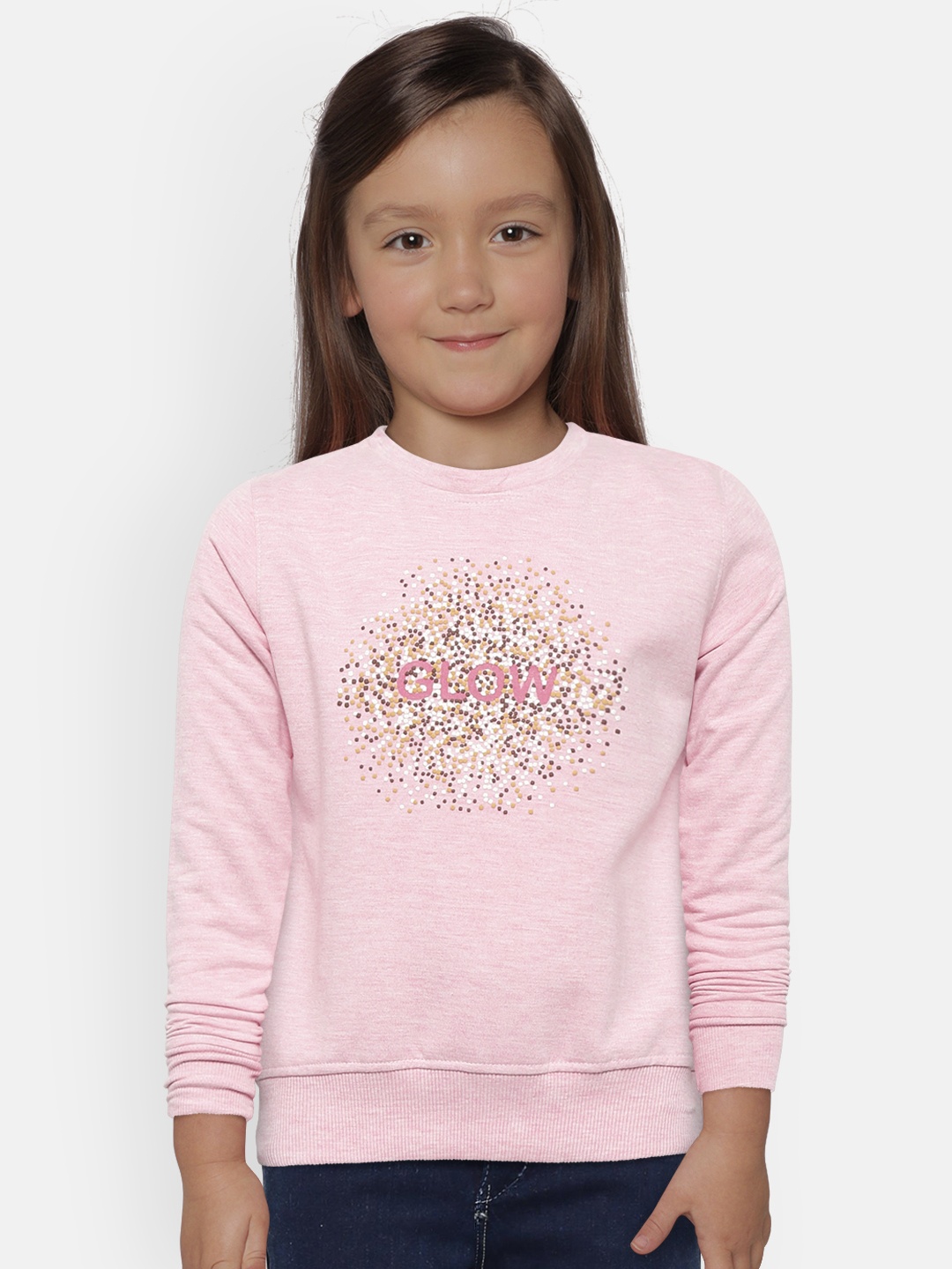 

Sweet Dreams Girls Pink Printed Sweatshirt