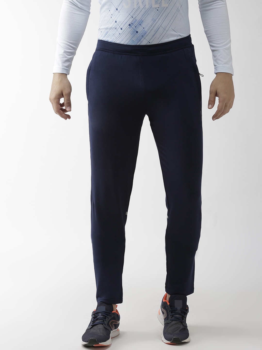 

Alcis Men Navy Blue Solid Slim Fit Running Track Pants