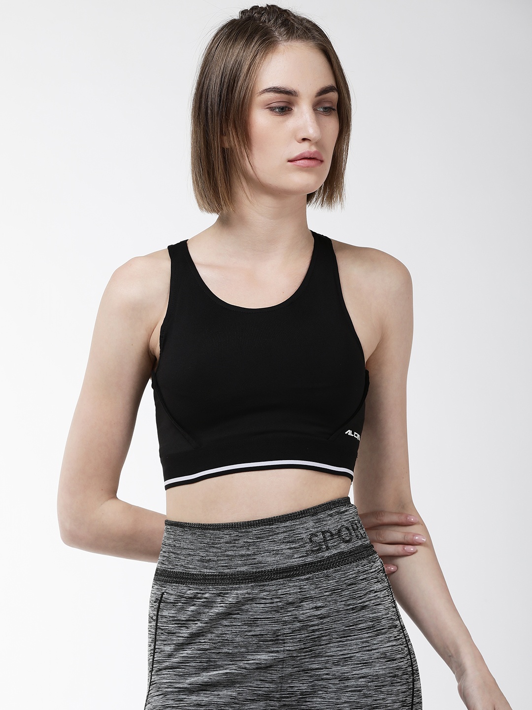 

Alcis Black Solid Non-Wired Lightly Padded Training Sports Bra WBRSSRA3571