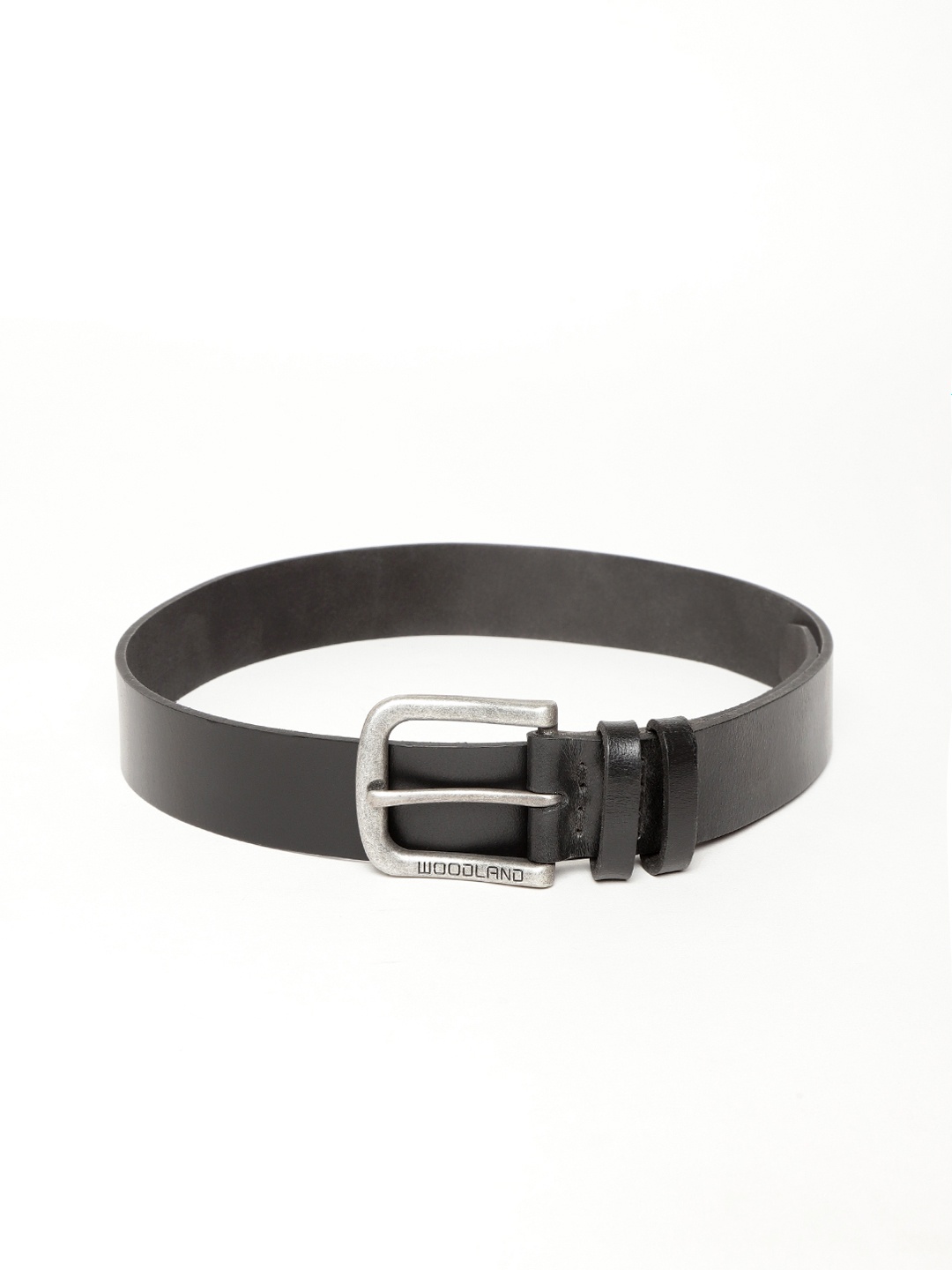 

Woodland Men Black Leather Solid Belt