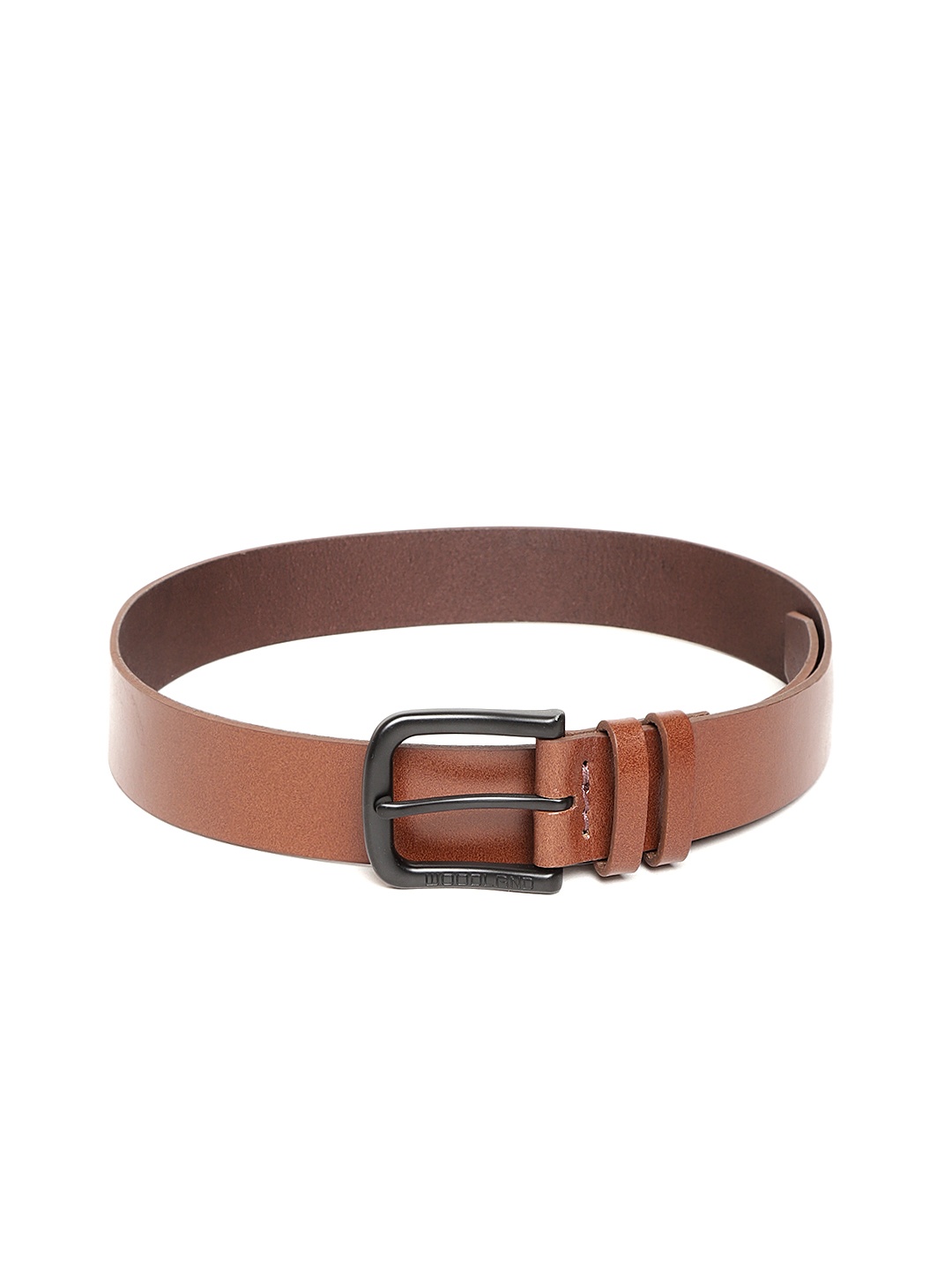 

Woodland Men Brown Solid Leather Belt