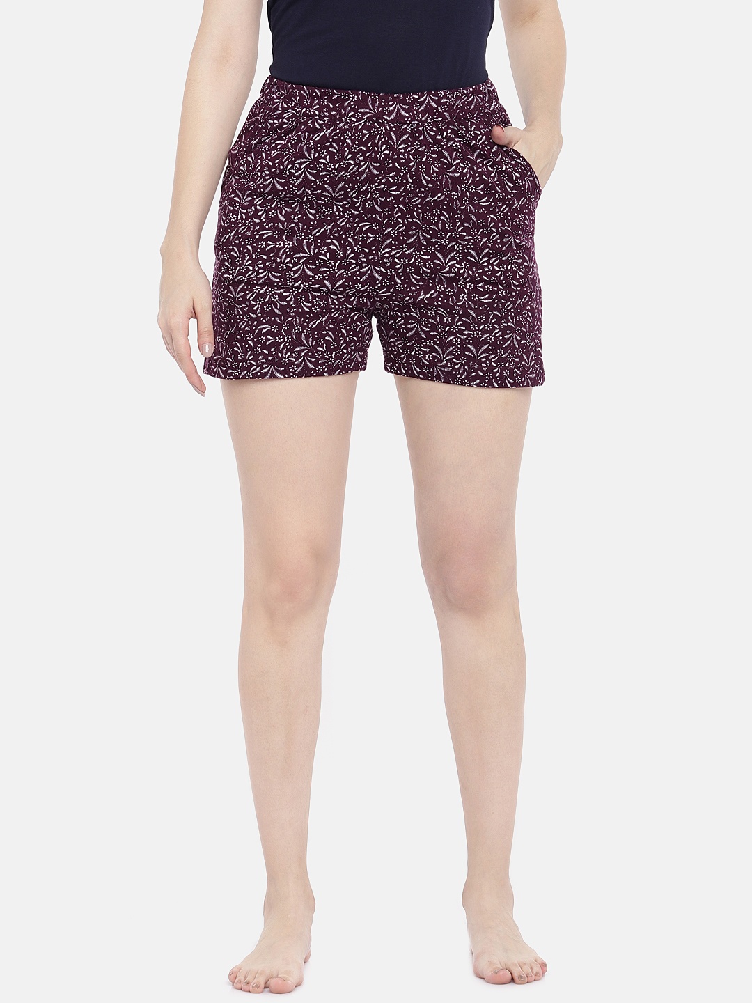 

Sweet Dreams Women Purple Printed Lounge Shorts