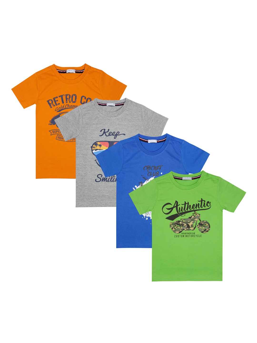 

Luke & Lilly Boys Pack of 4 Printed T-shirts, Multi