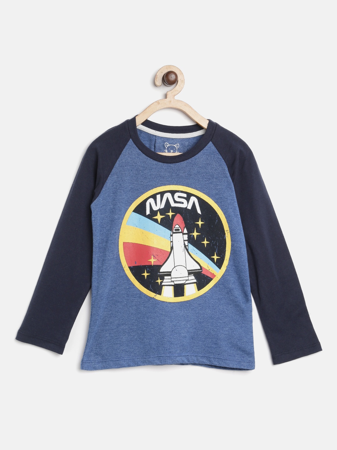 

Lazy Shark Boys Blue Printed Round Neck T-shirt