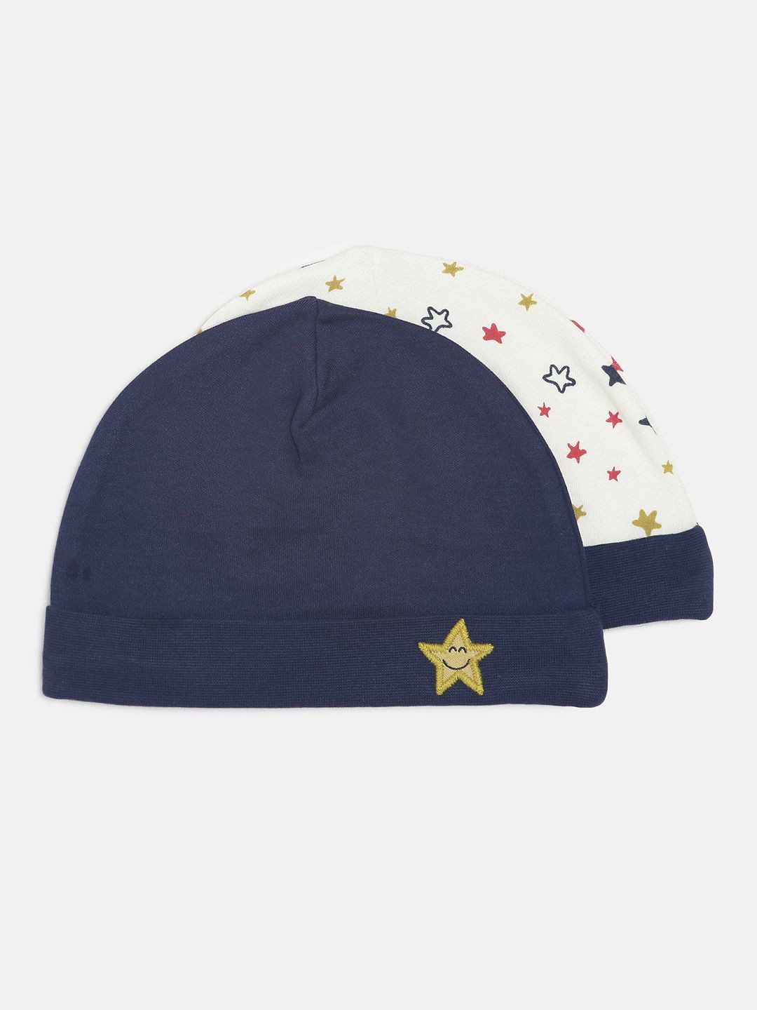 

MINI KLUB Boys Pack of 2 Beanie Caps, Navy blue