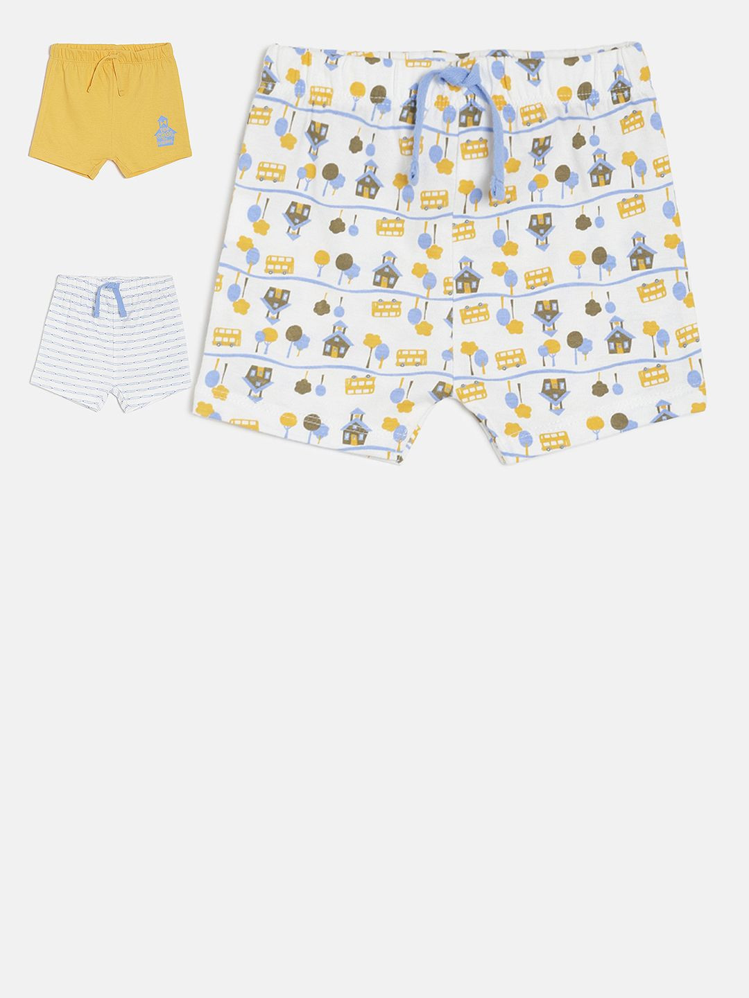

MINI KLUB Boys Set of 3 Printed Shorts, Multi
