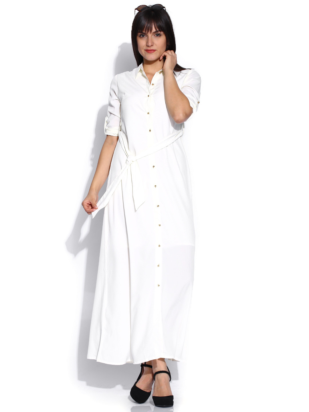 

Tokyo Talkies Off-White Maxi Dress
