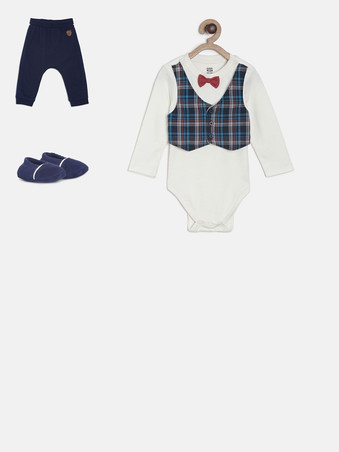 

MINI KLUB Boys White & Blue Clothing Set