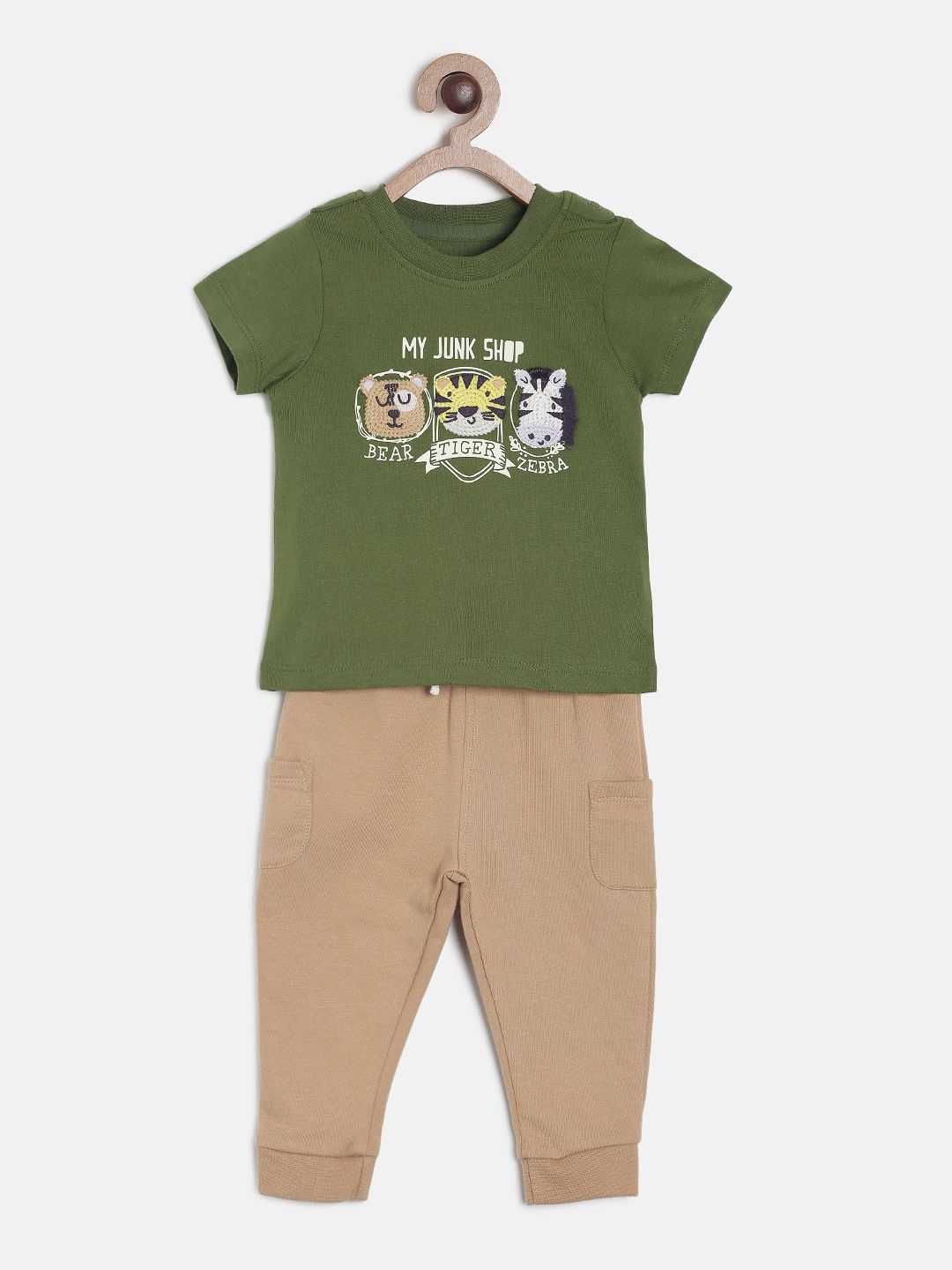 

MINI KLUB Boys Green & Brown Co-Ord Set