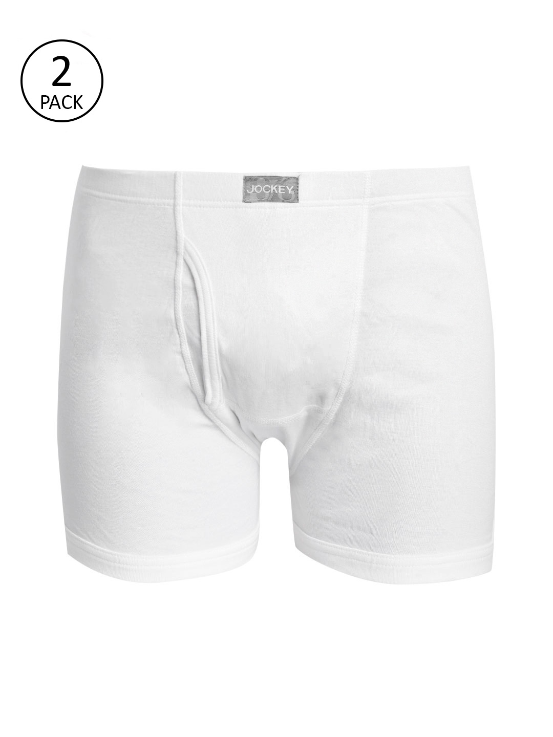 

Pack Of 2 Super Combed Cotton Rib Boxer Brief with Ultrasoft and Durable Waistband-8008, White