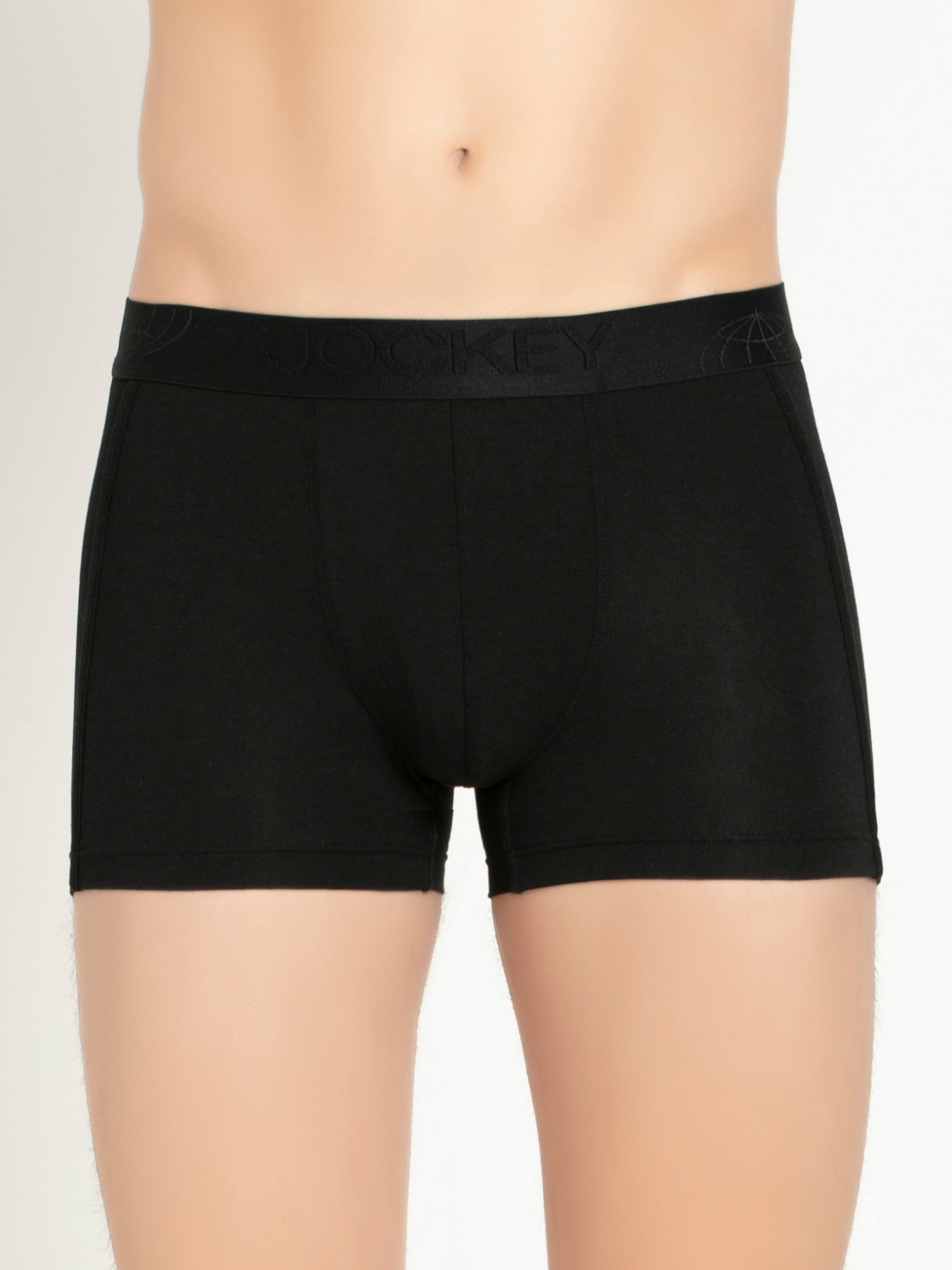 

Jockey International Collection Men Black Solid Trunks IC25