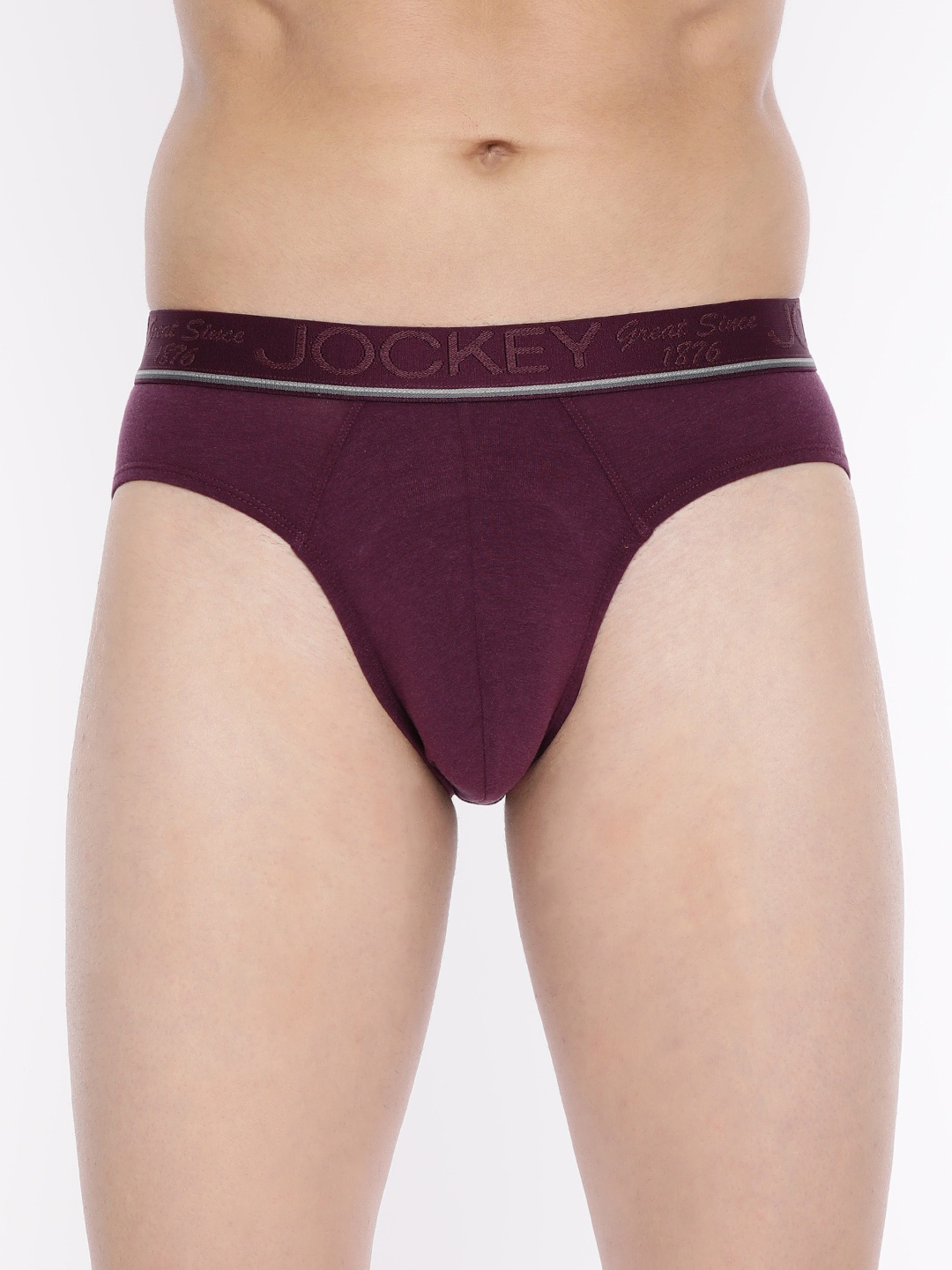 

Jockey Men Burgundy Solid Briefs HG01-0105