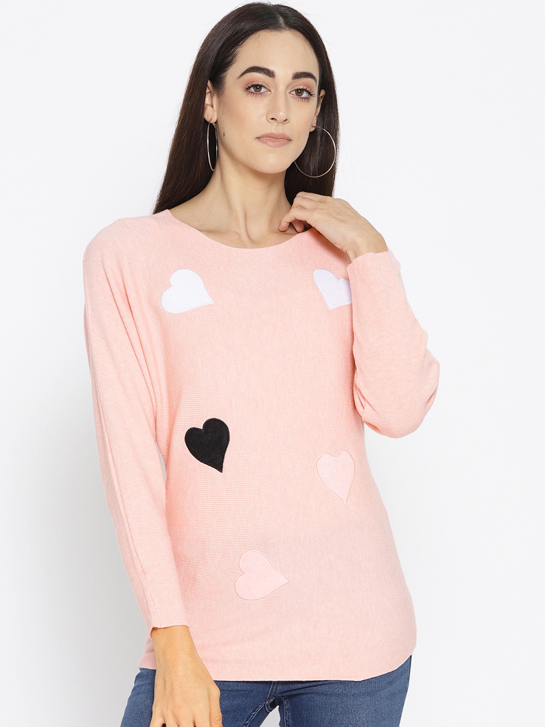 

Fort Collins Women Pink Applique Detail Sweater