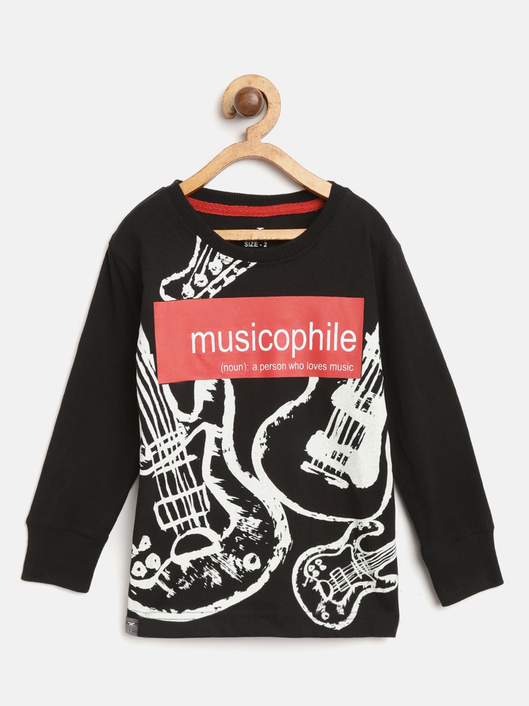 

Palm Tree Boys Black Printed Round Neck Pure Cotton T-shirt