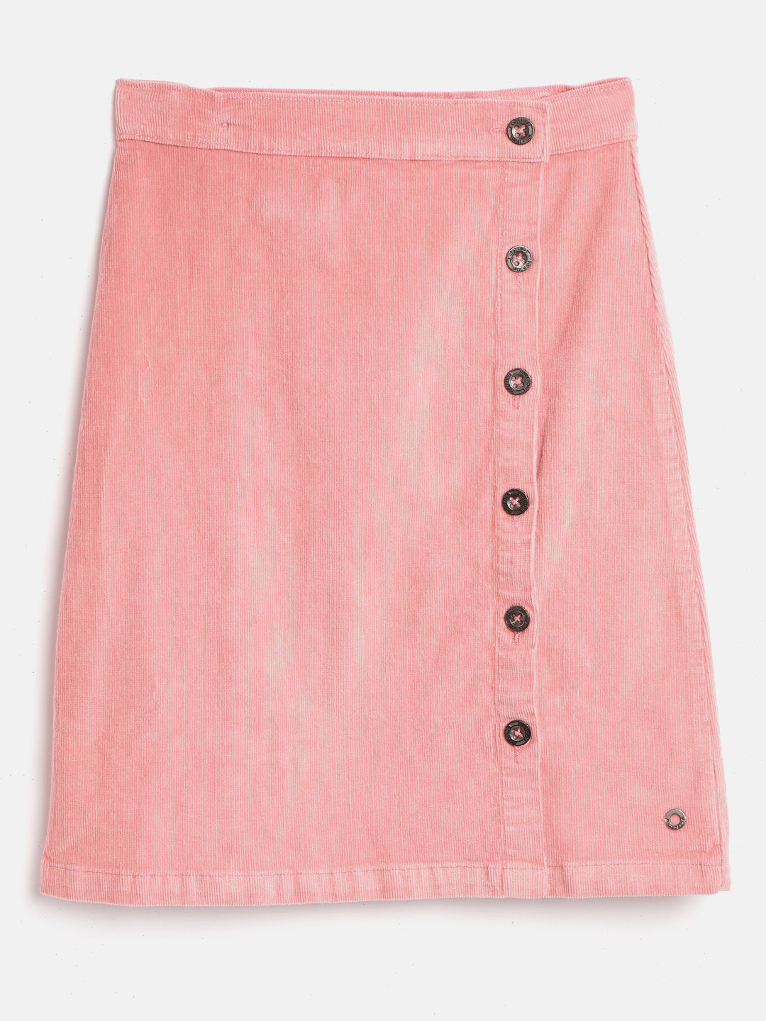 

Gini and Jony Girls Pink Solid Corduroy A-Line Skirt