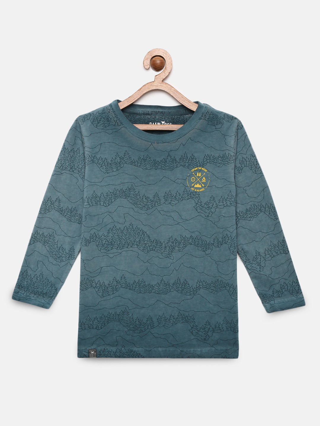 

Palm Tree Boys Blue Printed Round Neck Pure Cotton T-shirt
