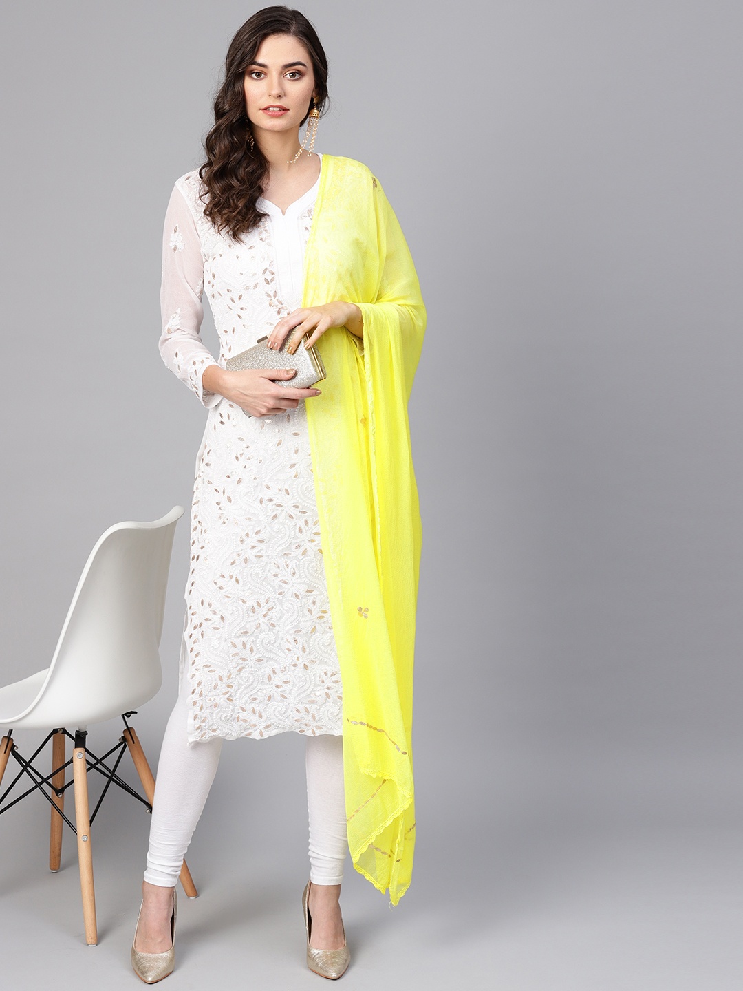 

Saadgi Yellow Gotta Patti Work Dupatta