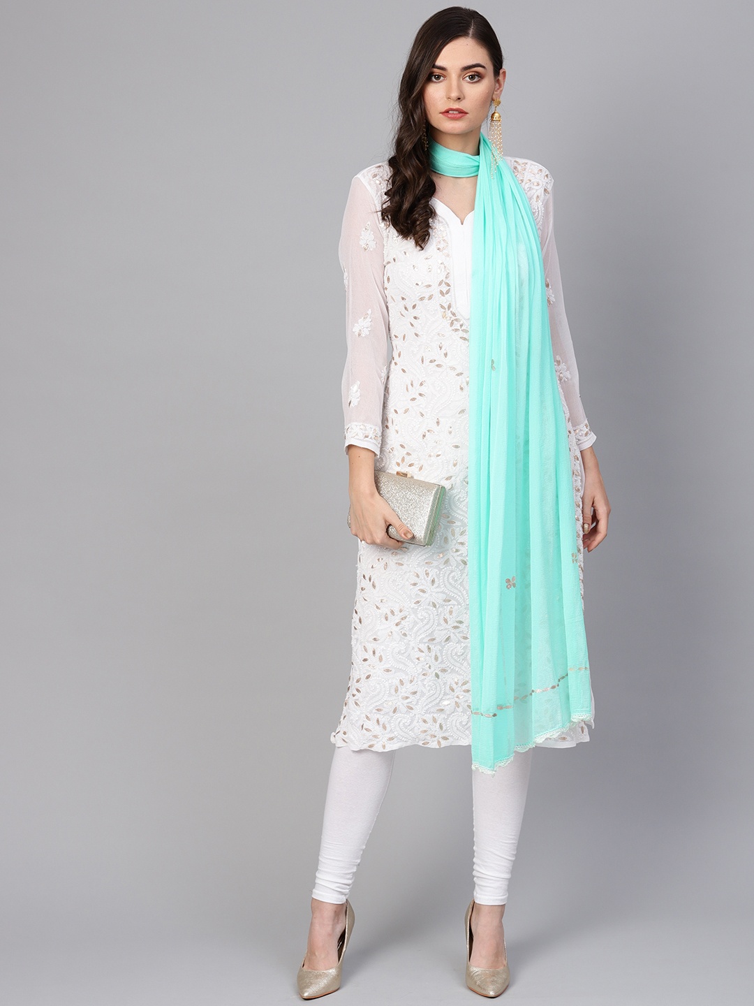 

Saadgi Blue Gotta Patti Work Dupatta