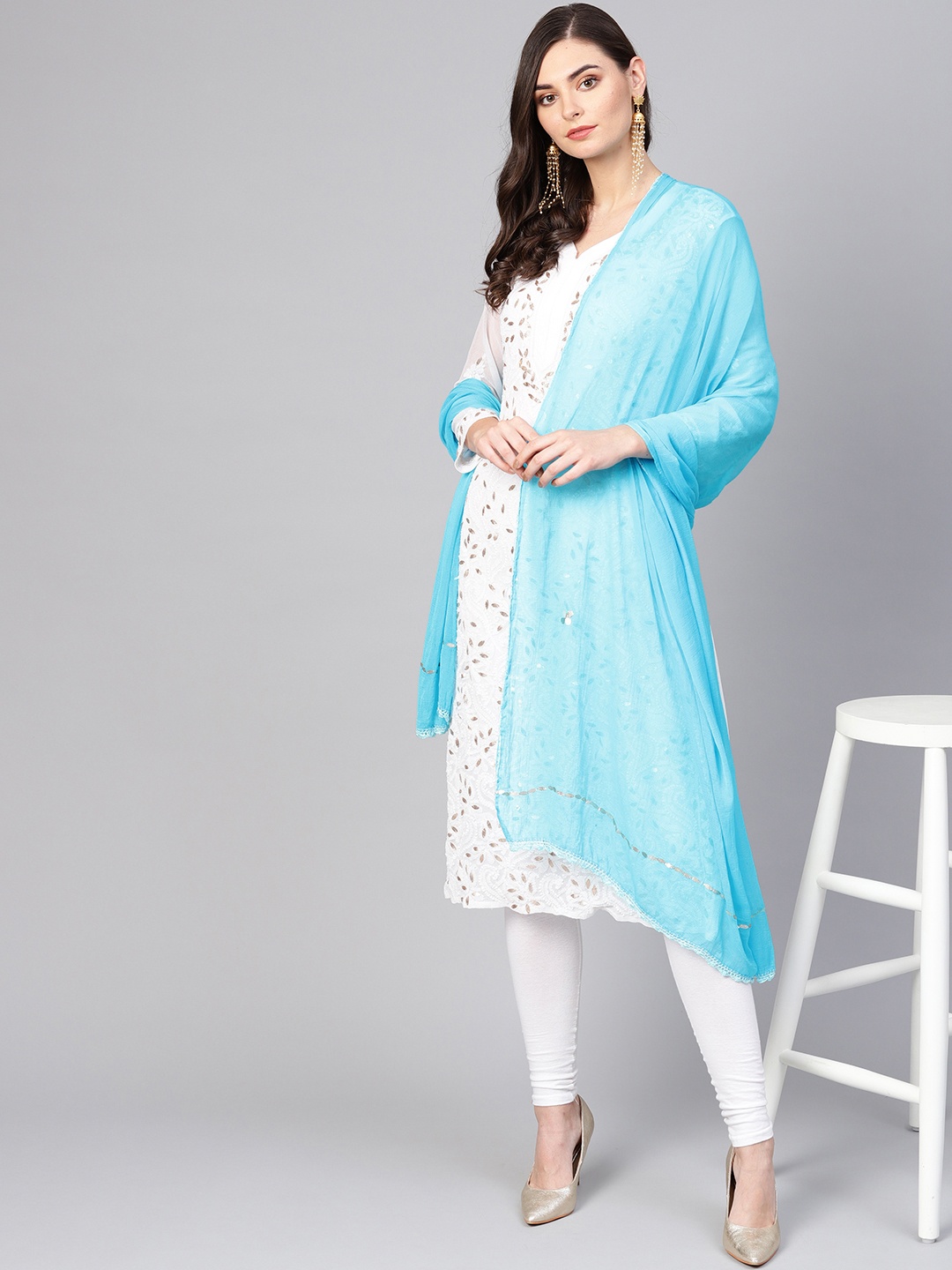 

Saadgi Blue Gotta Patti Work Dupatta