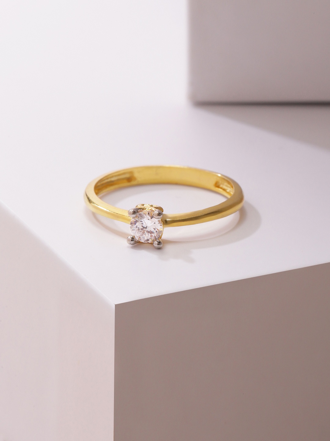 

Priyaasi Women Gold-Plated American Diamond Studded Handcrafted Finger Ring