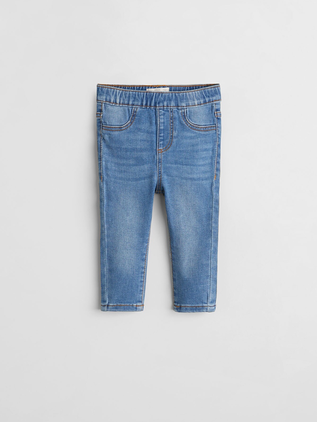 

Mango Kids Girls Blue Washed Jeggings