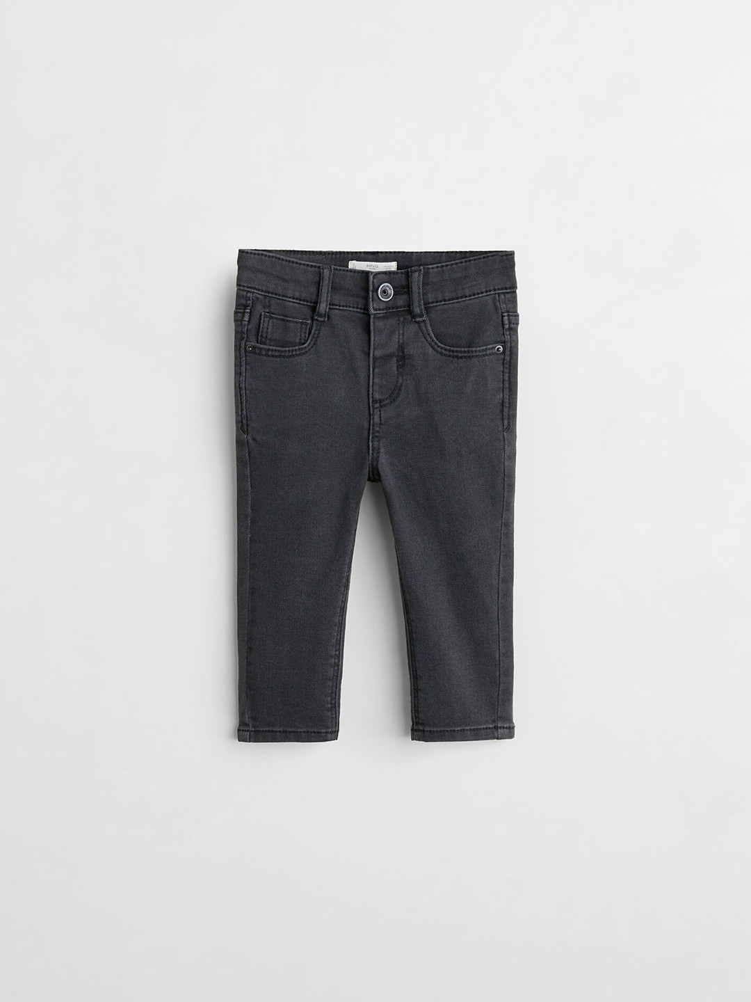 

Mango Kids Boys Charcoal Grey Regular Fit Mid-Rise Clean Look Stretchable Jeans