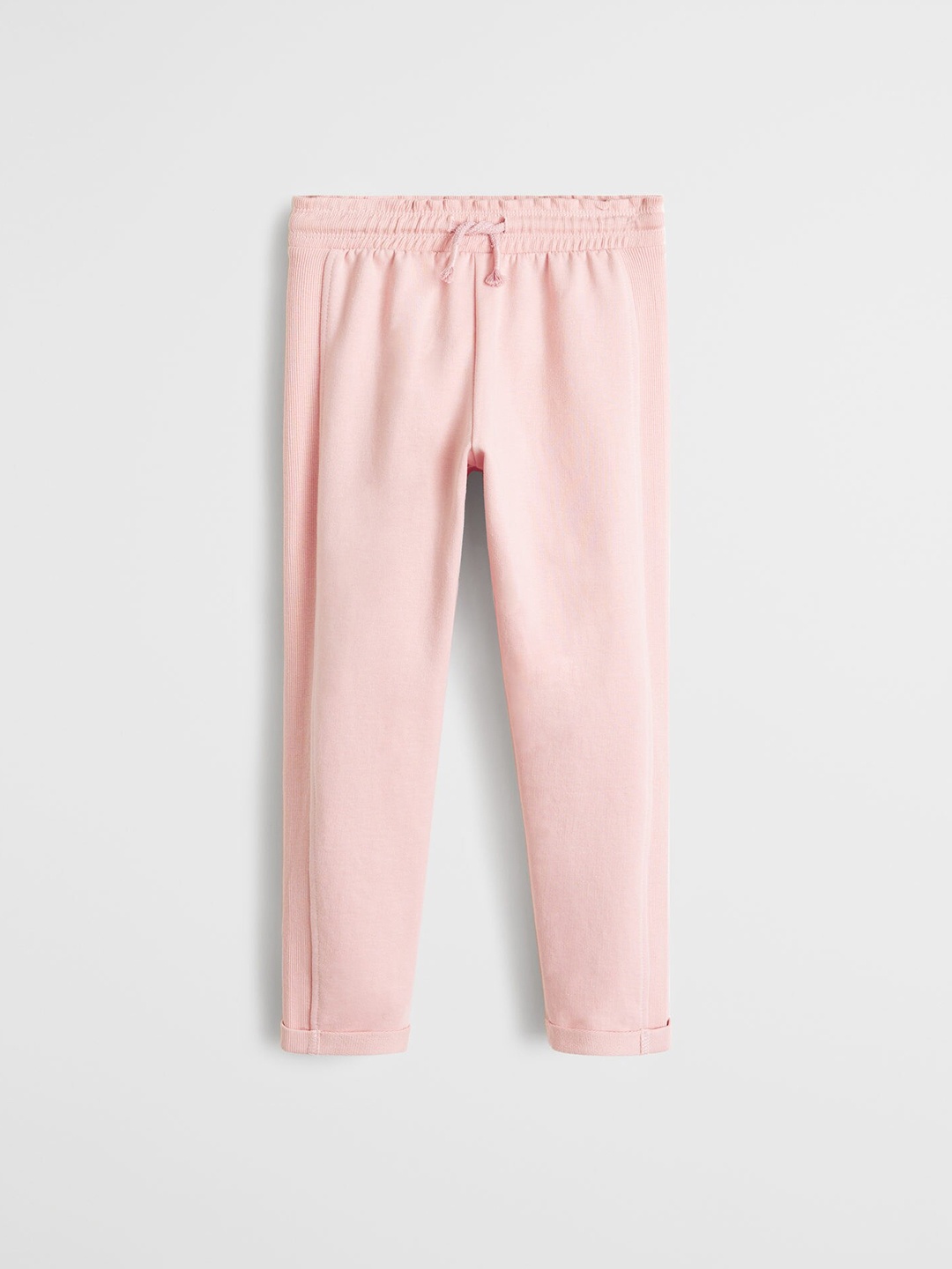 

Mango Kids Girls Dusty Pink Solid Regular Trackpants