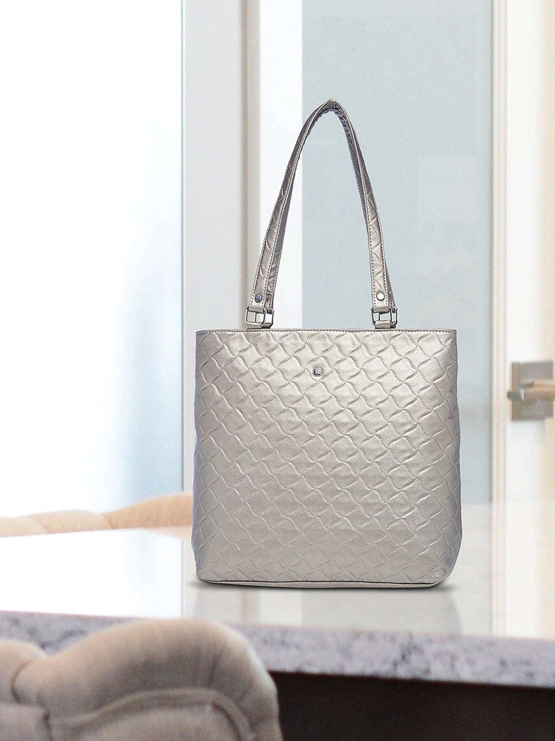 

HORRA Women Silver-Toned Solid Shoulder Bag