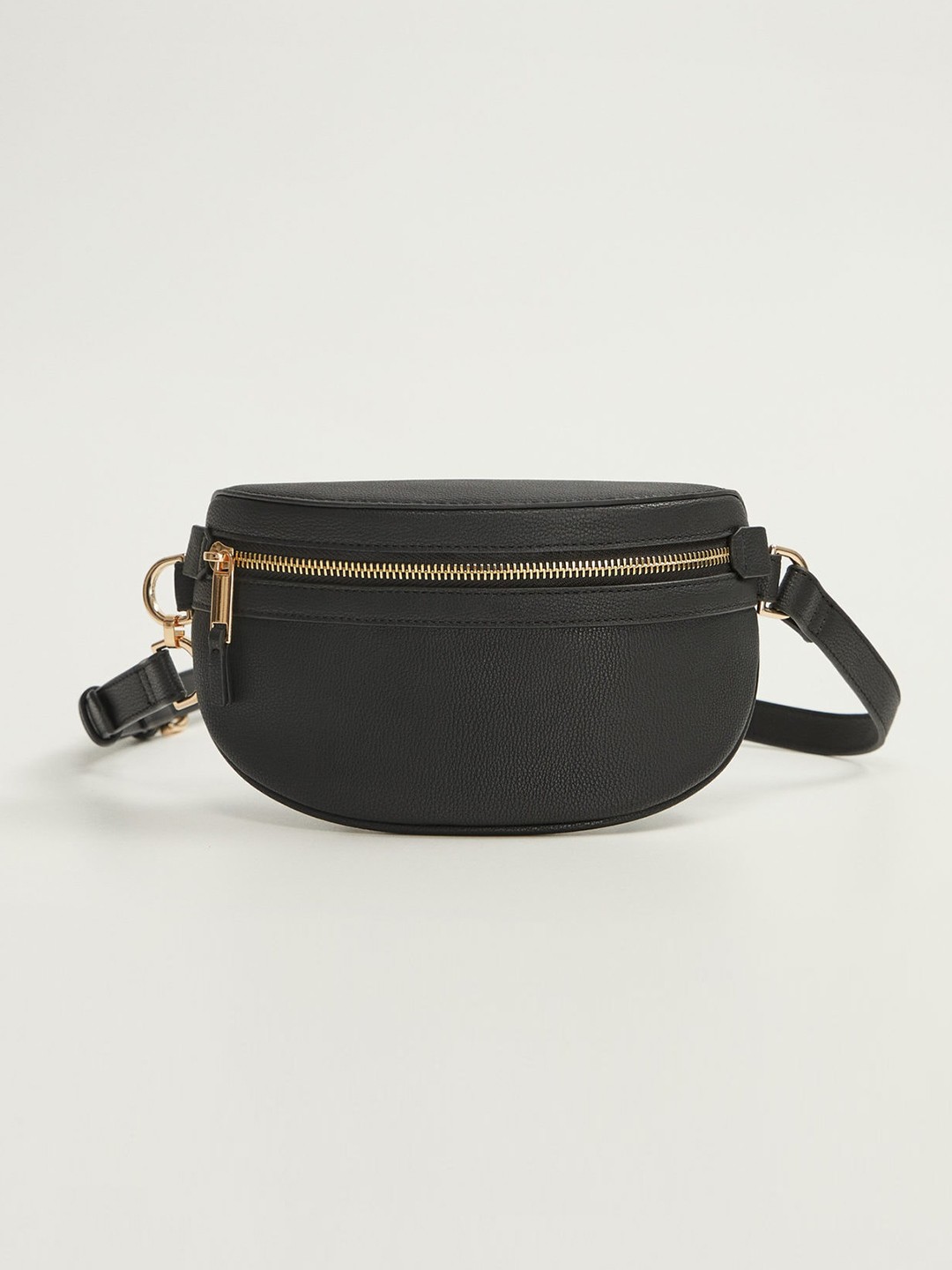

MANGO Women Black Solid Fanny Pack